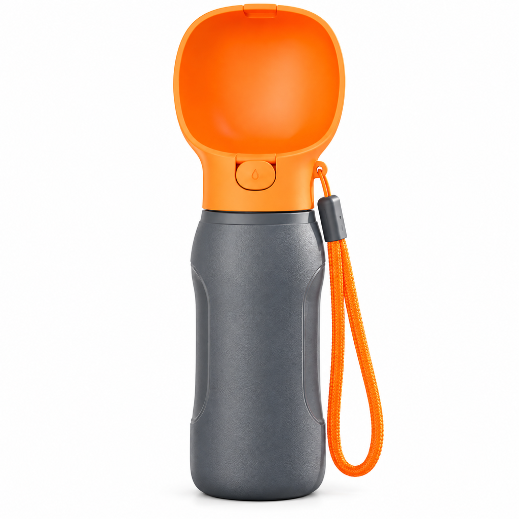 qivxunel Portable Dog Water Bottle with Drinking Cup — isolated product view