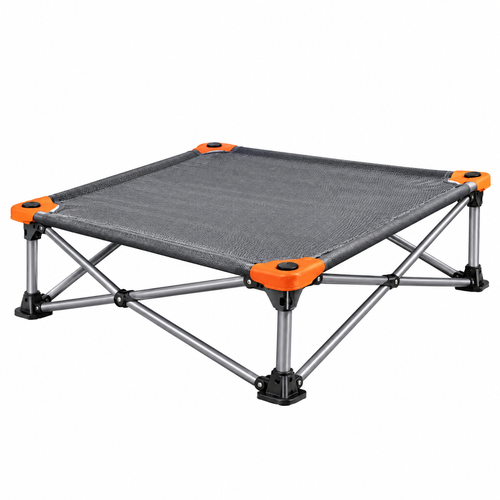 qivxunel Elevated Folding Dog Camping Cot — isolated product view