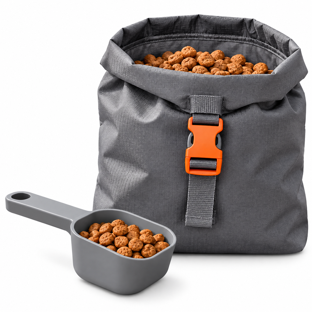 qivxunel Roll-Top Dog Food Travel Bag — isolated product view